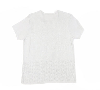 Eastex Women's Ivory Pullover Jumper, M, Short Sleeve