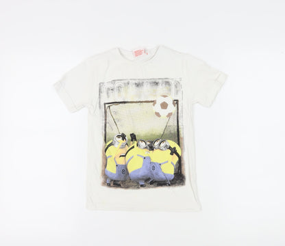 Despicable Me 2 Girls White Minions T-Shirt, Size 7-8
