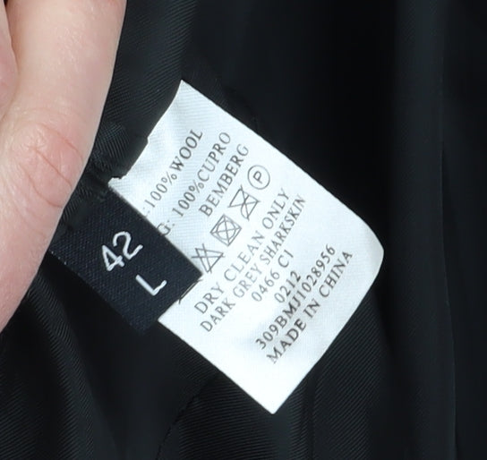 Mens UK Size 42 T.M.Lewin Regular Grey Suit Jacket
