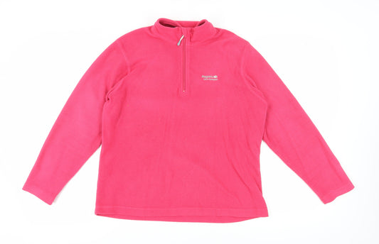 Regatta Women's Pink Fleece Half-Zip Sweatshirt Size 14