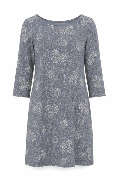 White Stuff Women's Grey Floral Sheath Dress Size 10