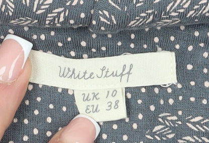 White Stuff Women's Grey Floral Sheath Dress Size 10