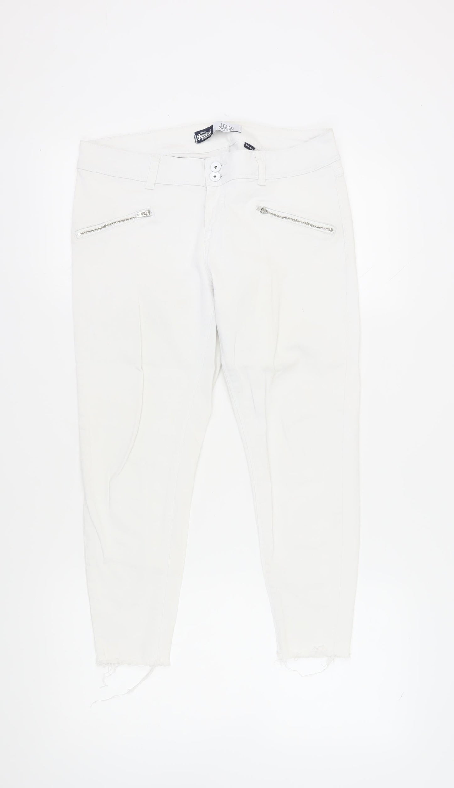 Womens UK Size 31 Superdry Slim Fit Skinny White Jeans