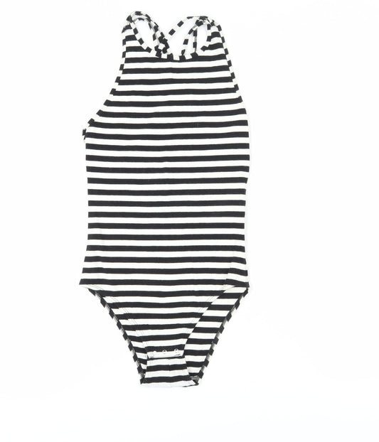 Abercrombie & Fitch Womens Black Stripe XS Bodysuit