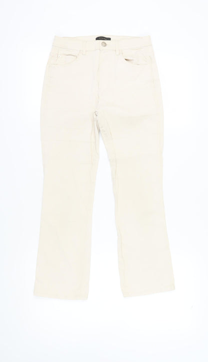 Womens UK Size 4 Massimo Dutti Regular Fit Casual Beige Trousers