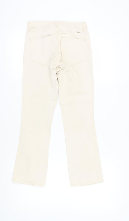 Womens UK Size 4 Massimo Dutti Regular Fit Casual Beige Trousers