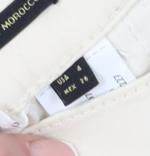 Womens UK Size 4 Massimo Dutti Regular Fit Casual Beige Trousers