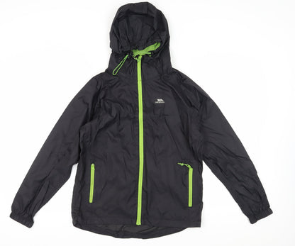Mens UK Size 2XS Trespass Black Windbreaker Coat