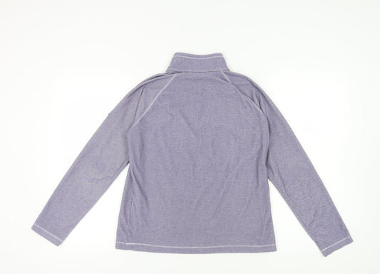 Regatta Women's Purple 1/4 Zip High Neck Sweatshirt Size 10