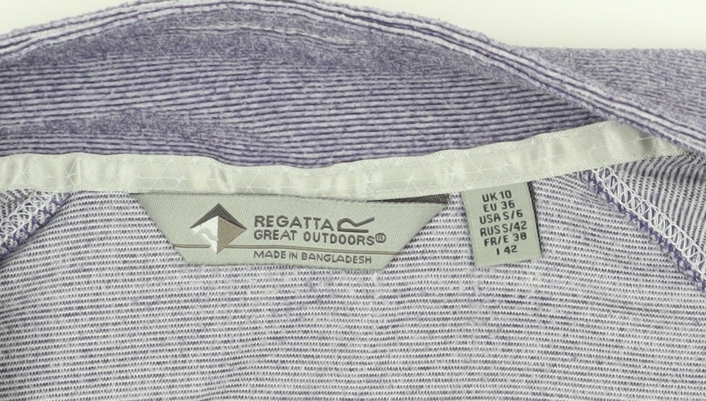 Regatta Women's Purple 1/4 Zip High Neck Sweatshirt Size 10