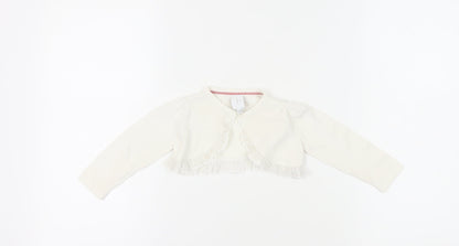 Jasper Conran Girls White Shrug 12-18 Months