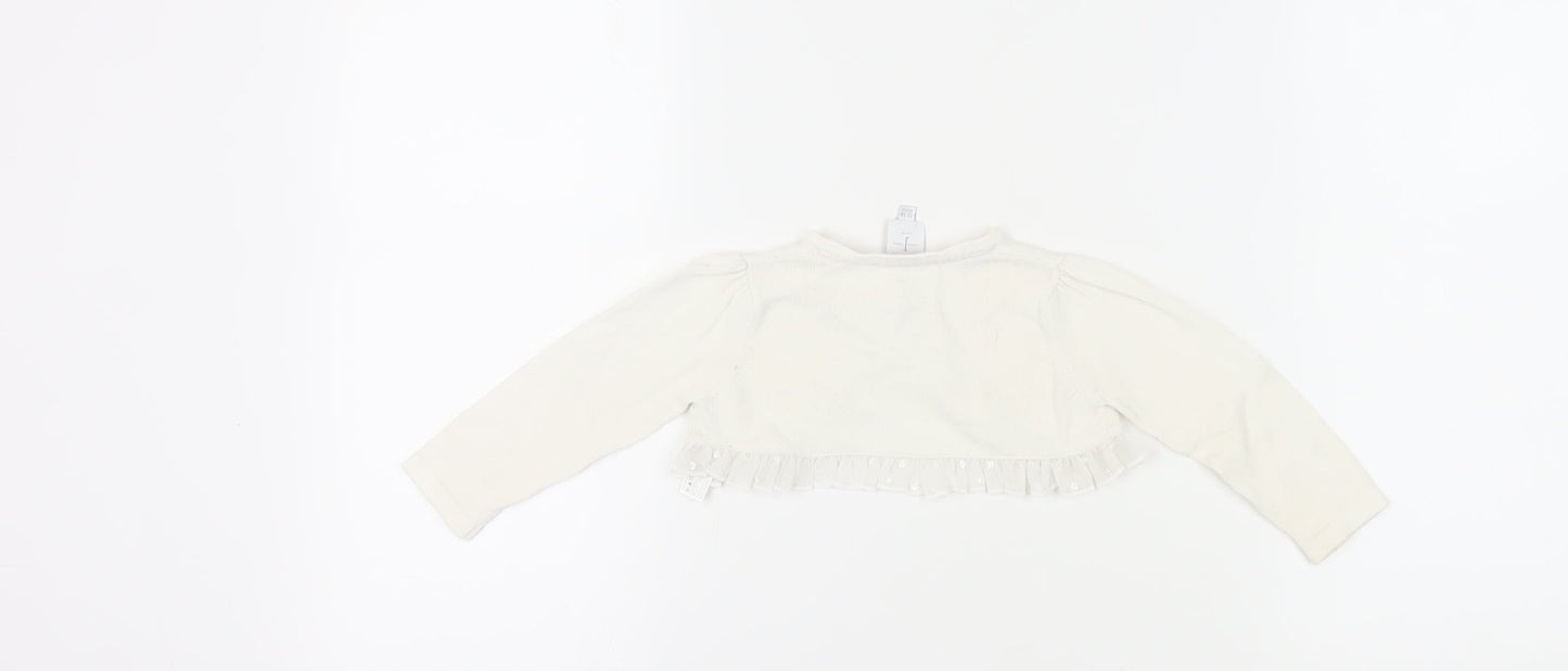 Jasper Conran Girls White Shrug 12-18 Months