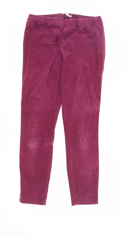 White Stuff Women's Purple Corduroy Trousers, Size 12