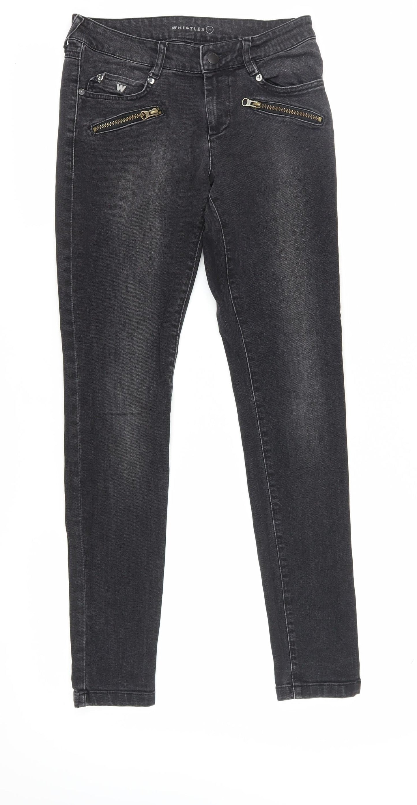 Womens UK Size 26 Whistles Slim Fit Skinny Black Jeans