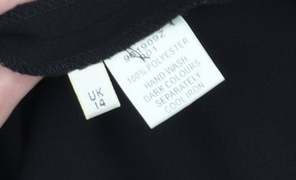 Viyella Women's Black Blazer, UK 14, Mid-Length, Elegant