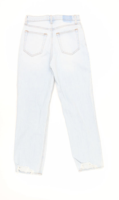 Abercrombie & Fitch Women's Blue High Rise Straight Jeans