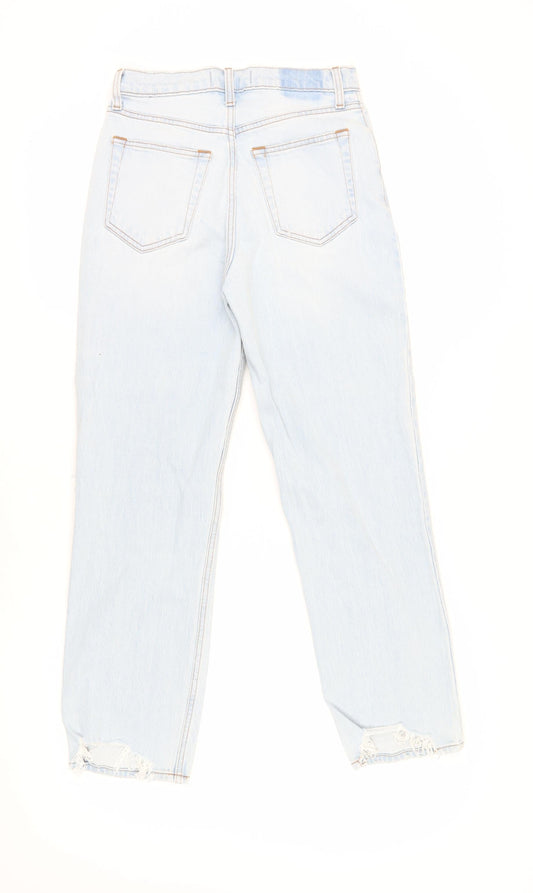 Abercrombie & Fitch Women's Blue High Rise Straight Jeans