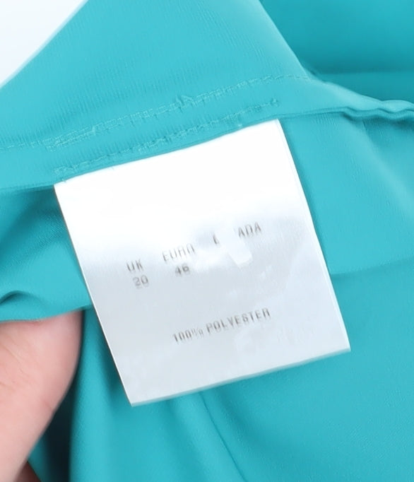 Windsmoor Women's Green Bow Accent Blouse Size 20