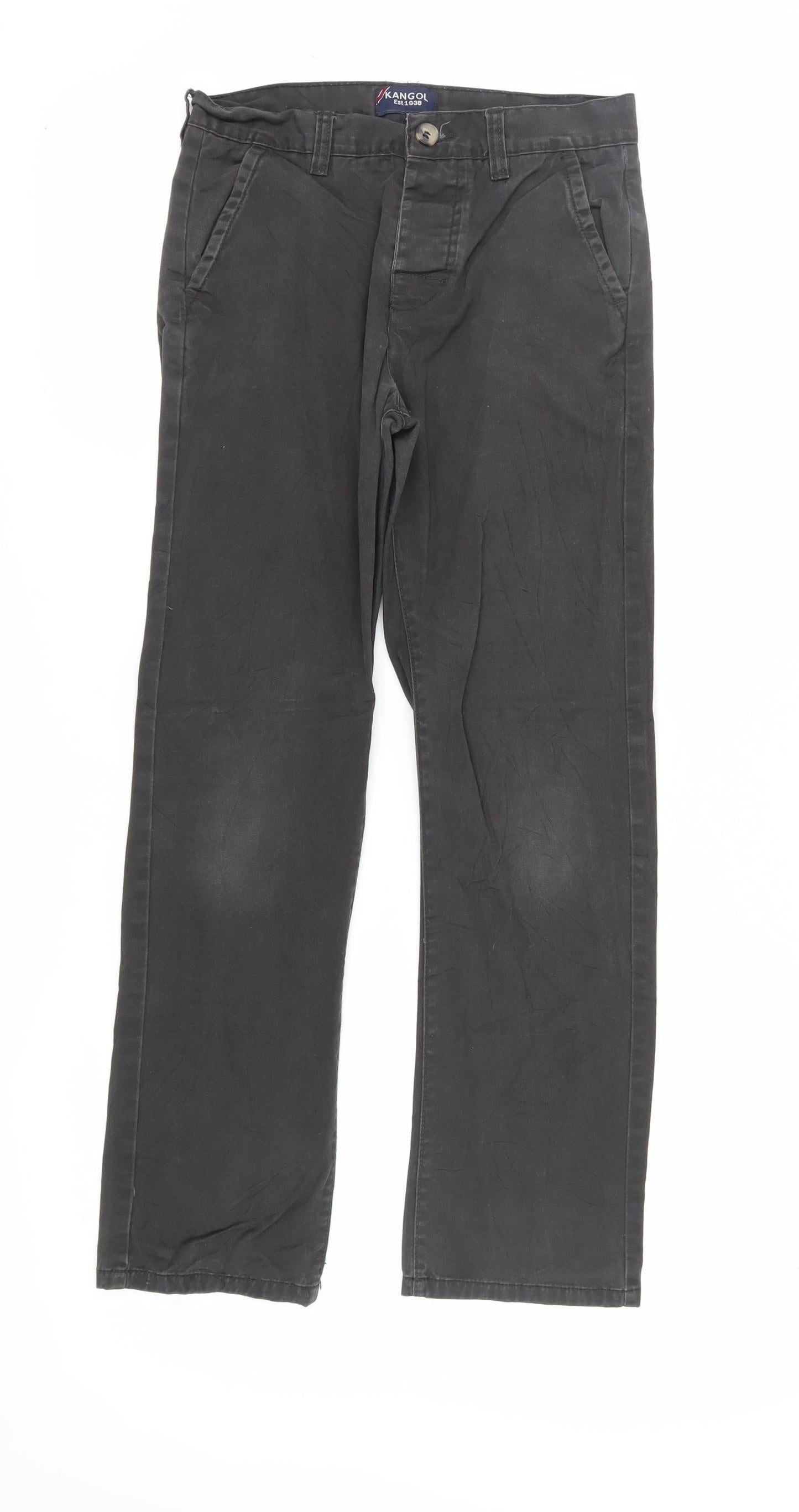 Kangol Boys Black Trousers Size 11-12Y Regular Fit