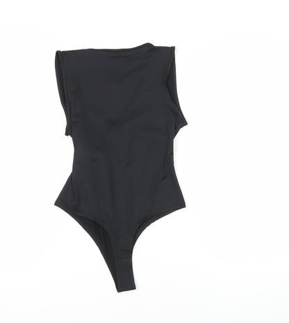 Jeff Banks Black Sleeveless Bodysuit, Women, Size 8-10, V-Neck