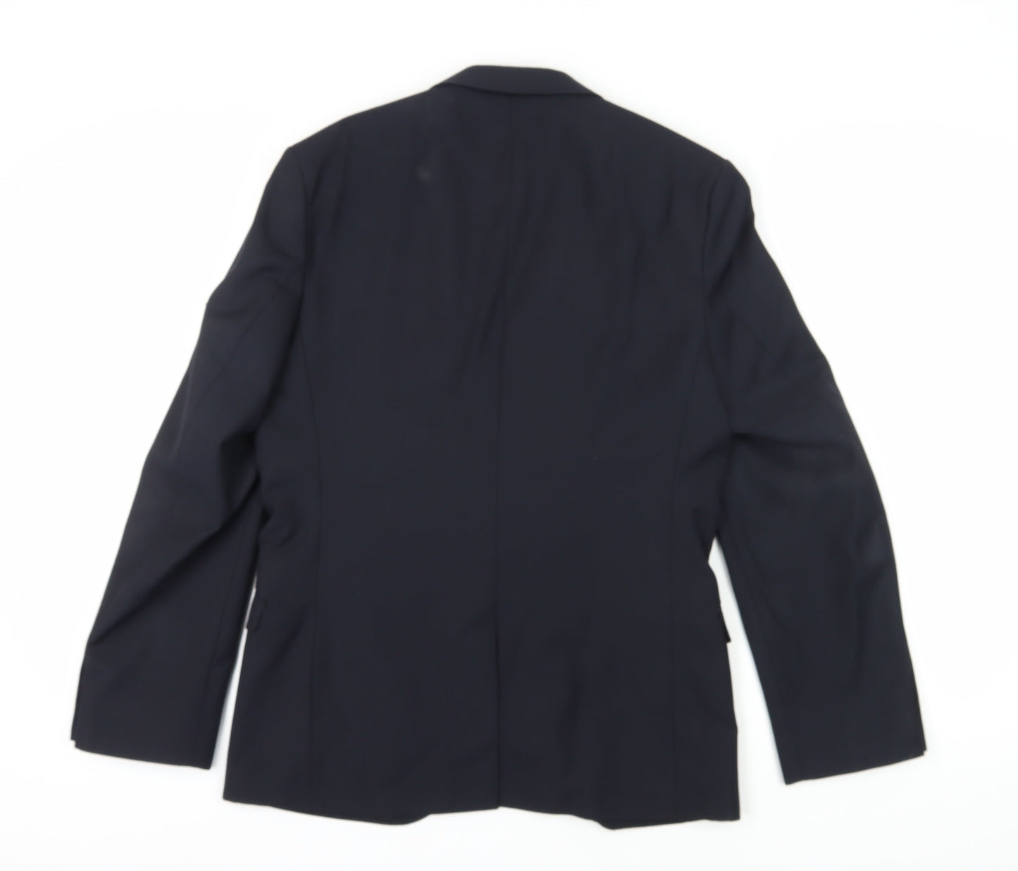 Ben Sherman Men's Black Single Breasted Wool Blend Blazer Jacket Size 38 Regular
