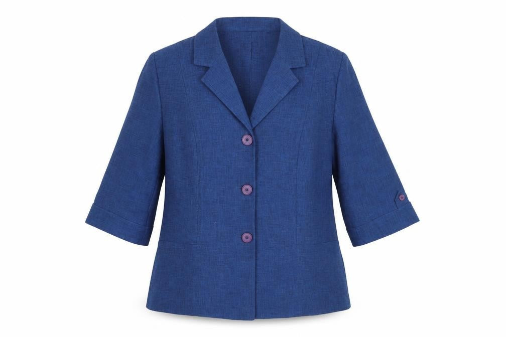 Womens UK Size 14 Eastex Regular Blue Suit Jacket