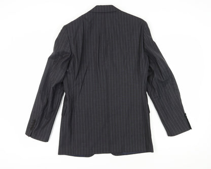 Austin Reed Men's Grey Striped Blazer, Size 38R, Formal