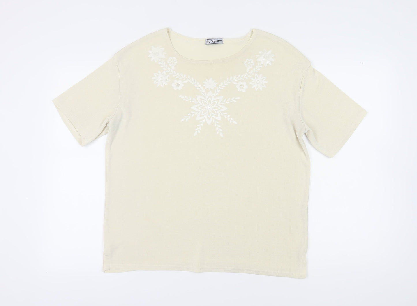 Womens UK Size 2XL Must Beige  T-Shirt