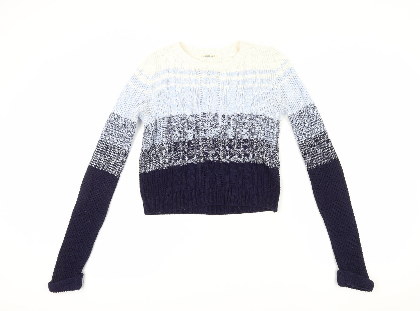 Womens UK Size 8 SoulCal Blue Pullover Jumper