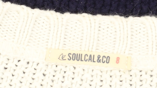 Womens UK Size 8 SoulCal Blue Pullover Jumper