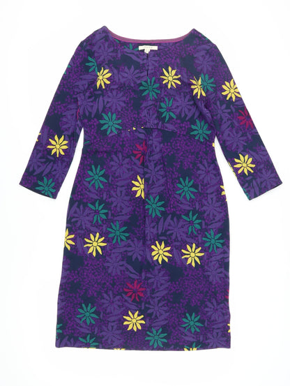 White Stuff Women's Multicoloured Floral Shift Dress Size 10