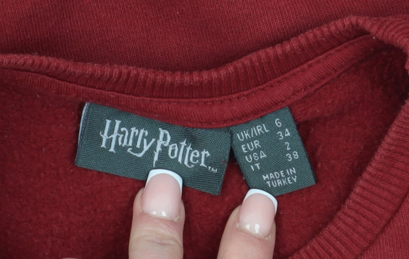 Unisex Adults UK Size 6 Harry Potter Red Pullover Sweatshirt