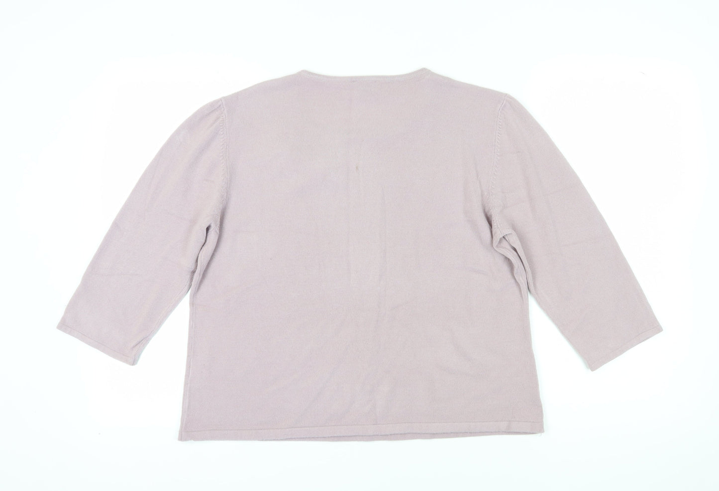 Eastex Women’s Beige 3/4 Sleeve Pullover Jumper