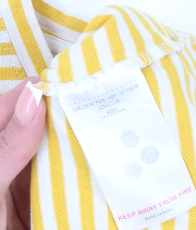 Peter Storm Women Yellow Stripe T-Shirt Size 14