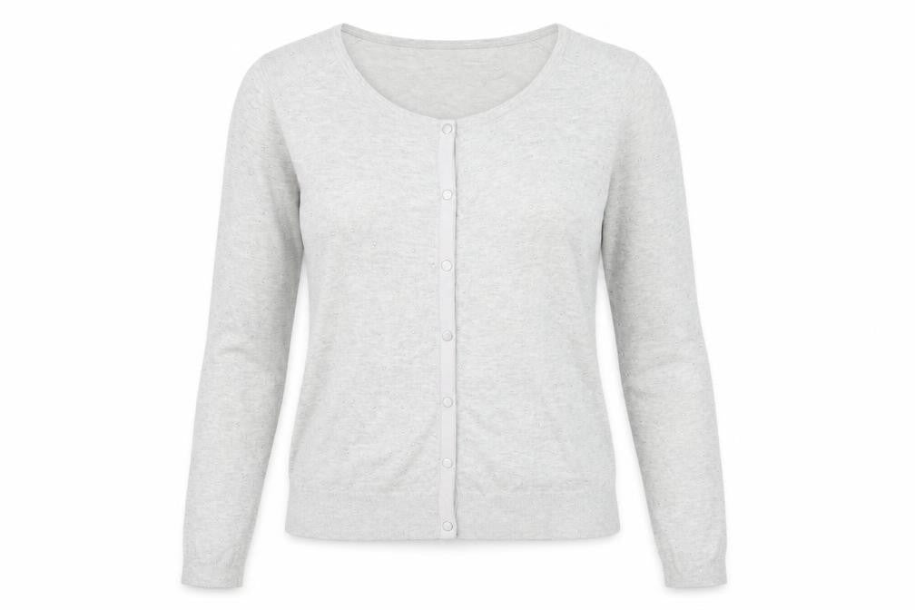 Womens UK Size 14 Laura Ashley Grey Cardigan Jumper
