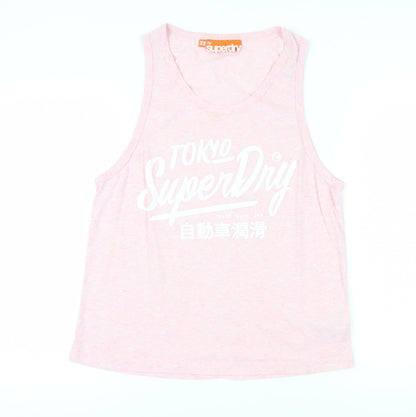 Superdry Men's XS Pink Sleeveless Logo Tank Top