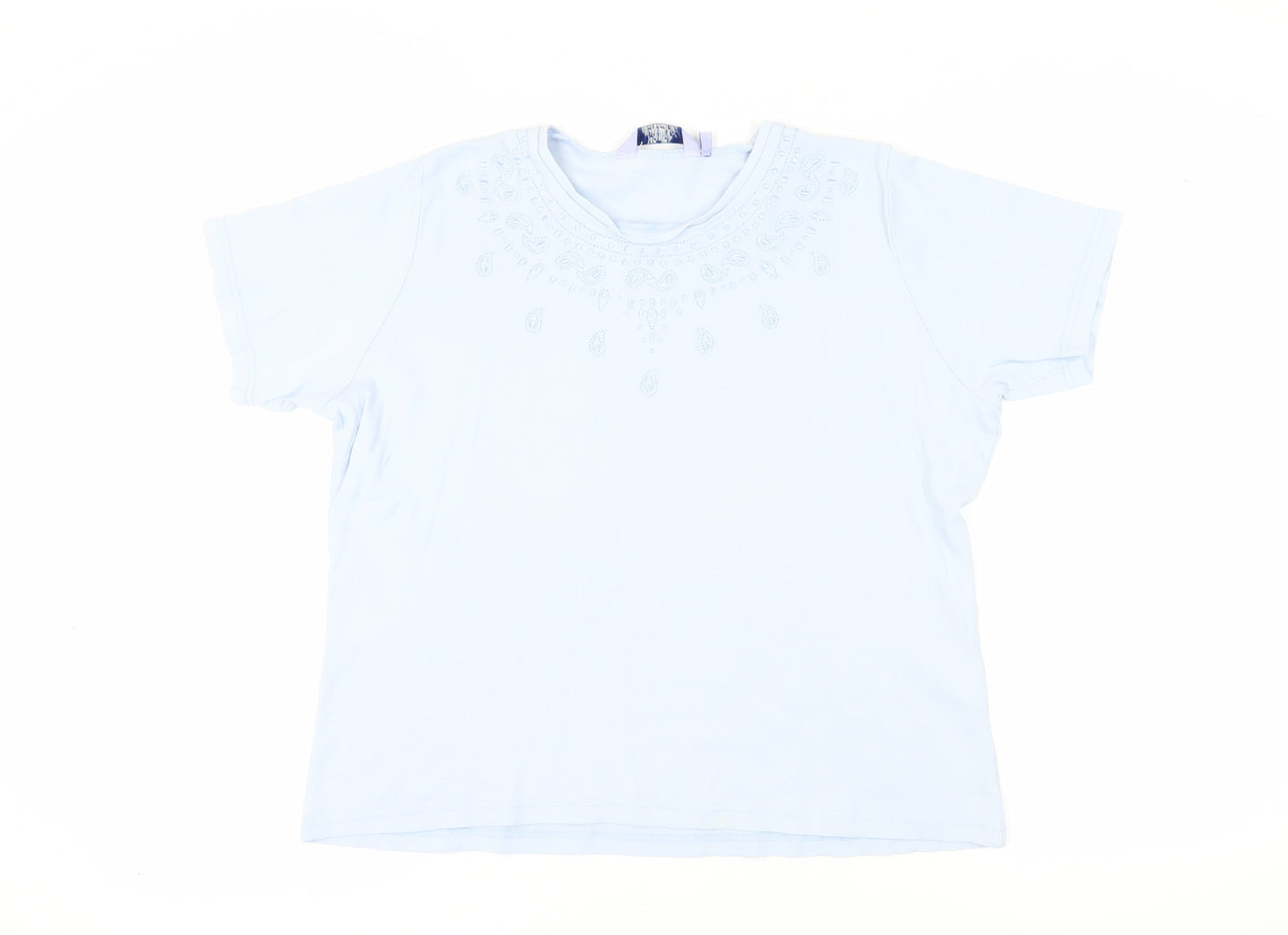 Womens UK Size 18-20 Honor Millburn Blue Basic T-Shirt