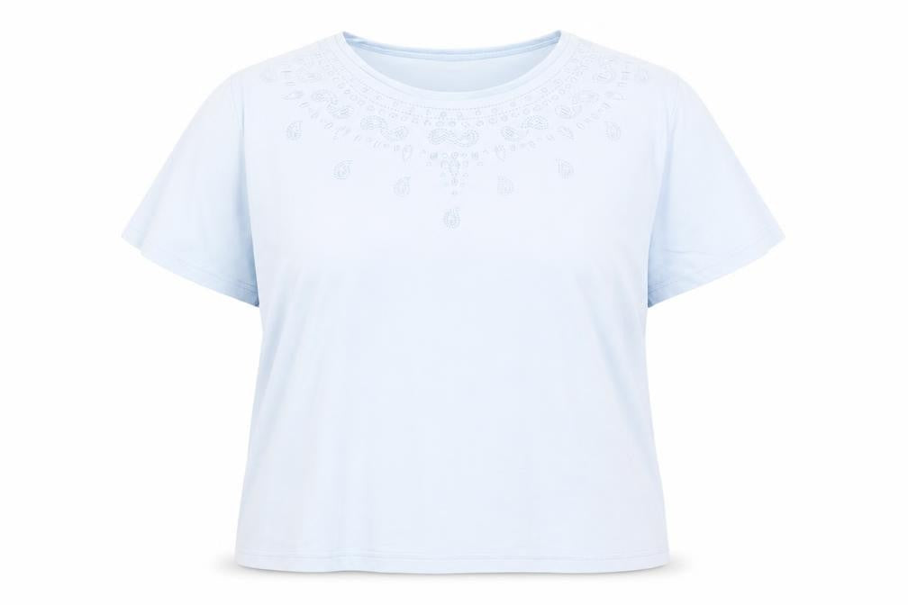 Womens UK Size 18-20 Honor Millburn Blue Basic T-Shirt