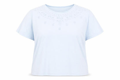 Womens UK Size 18-20 Honor Millburn Blue Basic T-Shirt