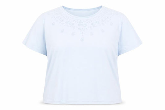 Womens UK Size 18-20 Honor Millburn Blue Basic T-Shirt