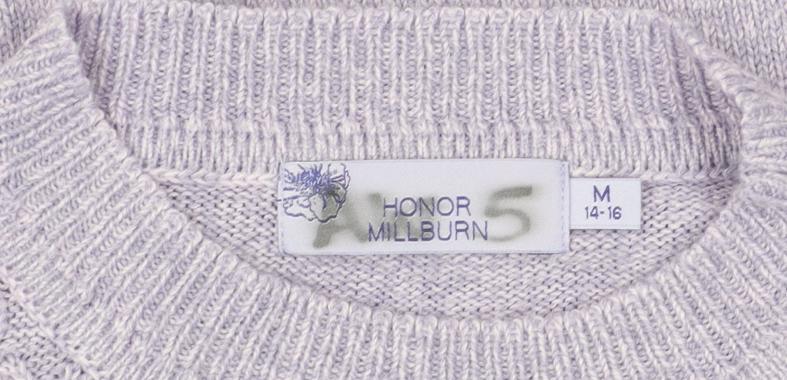 Womens UK Size M Honor Millburn Purple Pullover Jumper