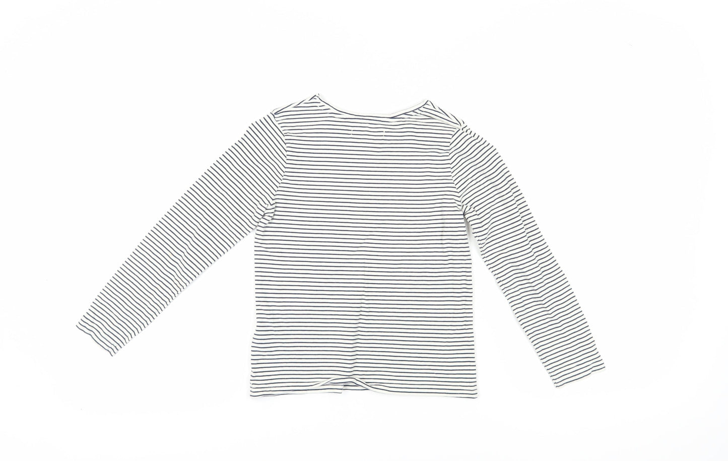Jasper Conran Girls White Striped Long Sleeve T-Shirt, Size 9