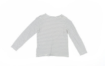 Jasper Conran Girls White Striped Long Sleeve T-Shirt, Size 9