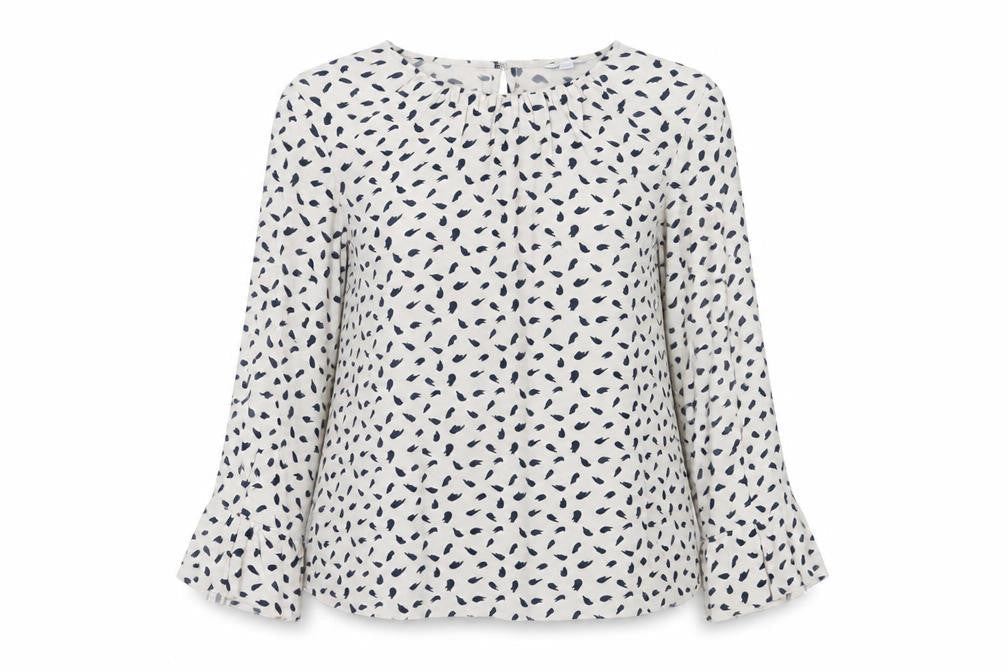 Womens UK Size 10 Jigsaw Grey Basic Blouse