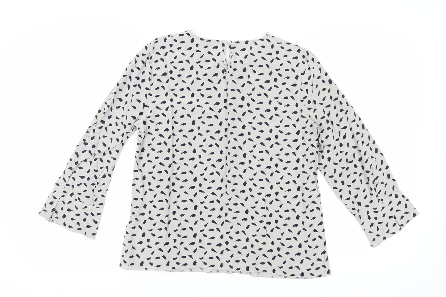 Womens UK Size 10 Jigsaw Grey Basic Blouse