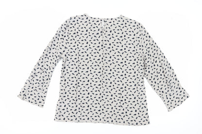 Womens UK Size 10 Jigsaw Grey Basic Blouse