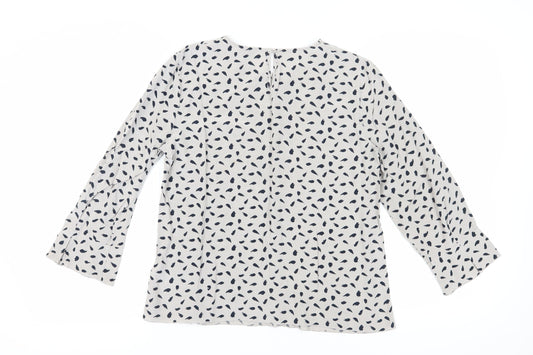 Womens UK Size 10 Jigsaw Grey Basic Blouse