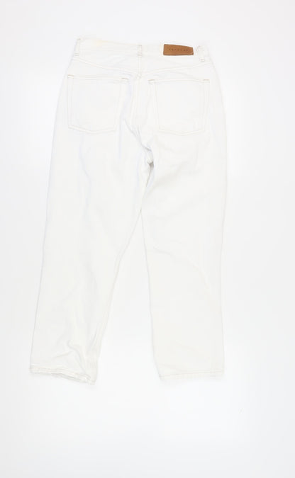 Topshop Women's White Straight Jeans Size 10