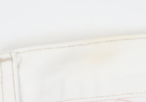 Topshop Women's White Straight Jeans Size 10