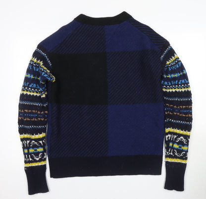 Tommy Hilfiger Men's Blue Fair Isle Pullover, Size L